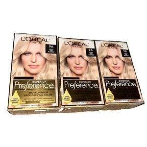 L'OREAL Set of 3 Preference Paris Light Ash Blonde 9A - Fade Defying Hair Color